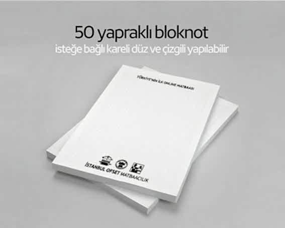 A5 Bloknot 14x20 cm Tutkallı 50’li 1 Renk