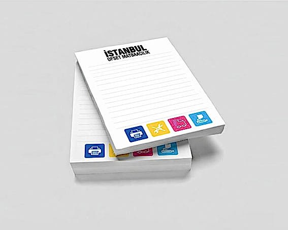 A5 Bloknot 14x20 cm Tutkallı 50’li CMYK Full Color