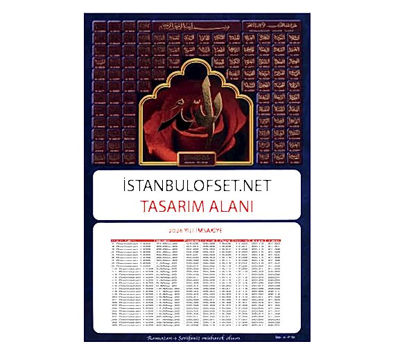 Varak İmsakiye Örneği - Premium